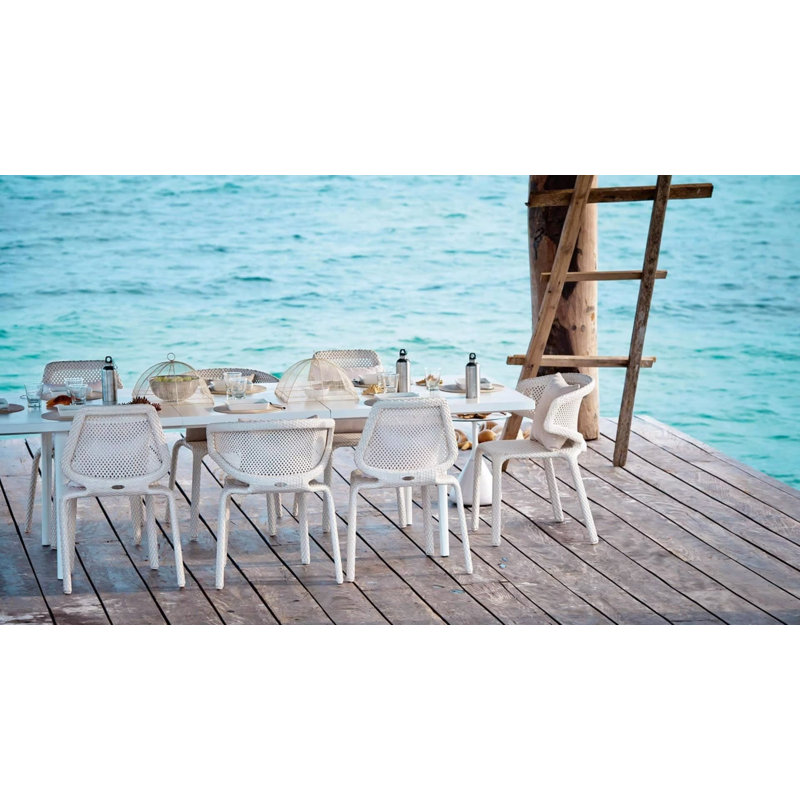 Seashell Outdoor Dining Side Chair, Light Taupe