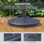 Base de parasol ronde en résine 17 po 26 lb - décorative et facile à installer, bronze