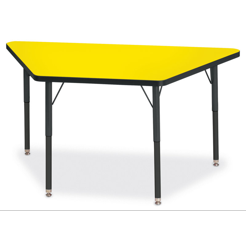 Tables d'activité Berles®, l 28 po x P 48 po (taille adulte : H 24 po à 31 p, Chêne avec bande ligne de crête noire