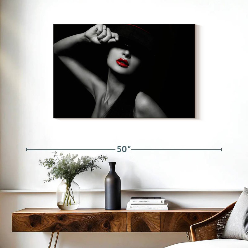 Shuttleworth Classic Woman Red Lips, 24" H x 36" W