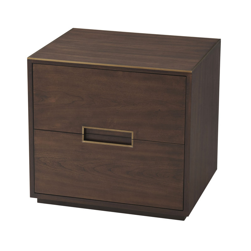 Table de chevet 2 tiroirs TA Studio No. 3 Bosworth, Amande