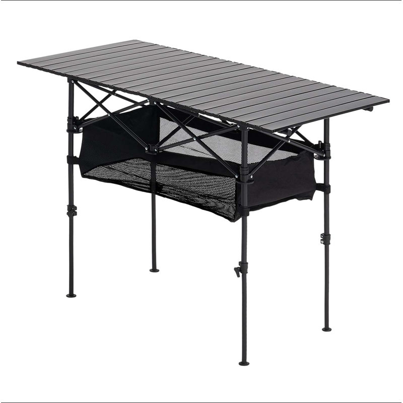 Table de camping pliante en aluminium