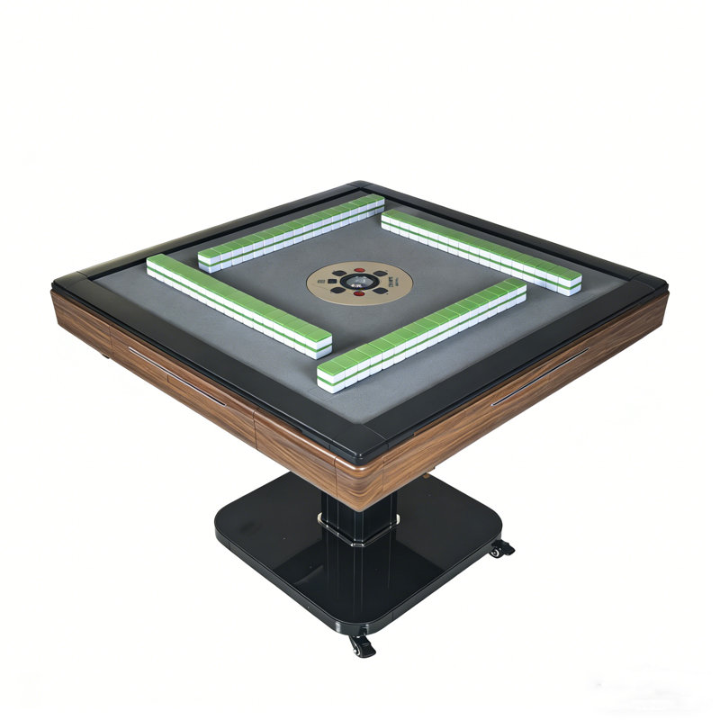 Foldable Ultra-Thin Auto Mahjong Table w/ Wheels, 2 Tile Sets