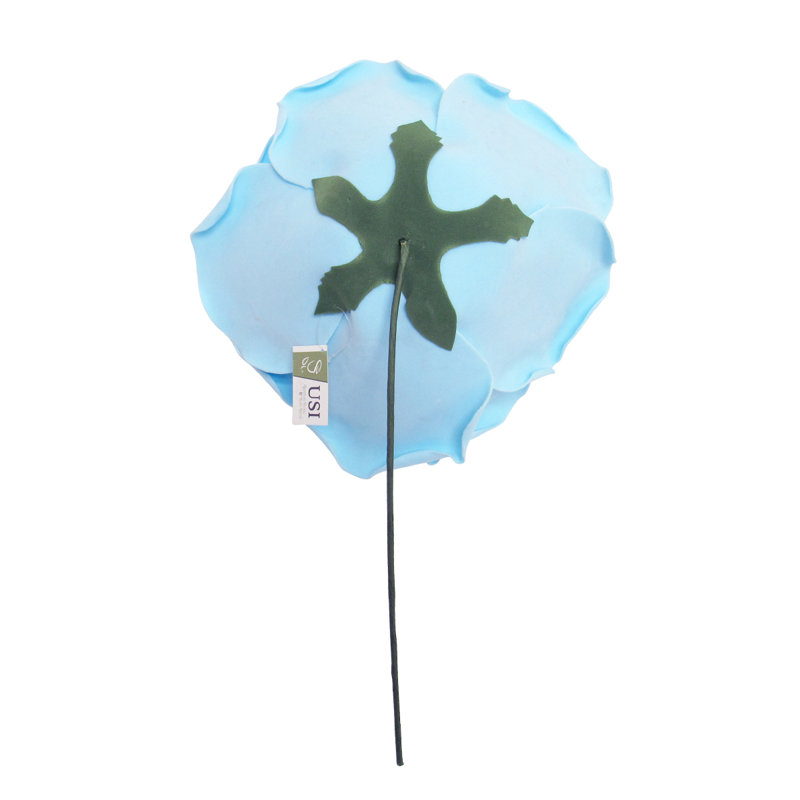 Grande tige rose en mousse, Bleu clair, H 12 po x l 12 po x p 6 po