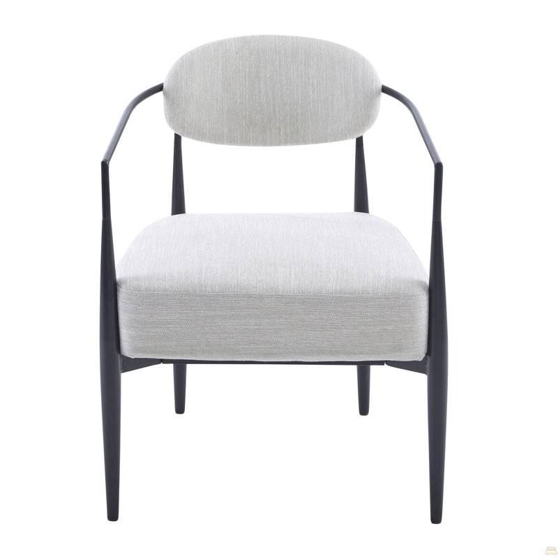 Fauteuil d'appoint rembourré Mid-Century, Noir