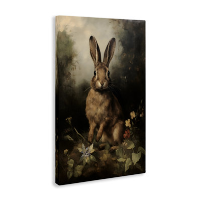 Bunny in Nature Canvas Wall Art by Petal Prints Design
