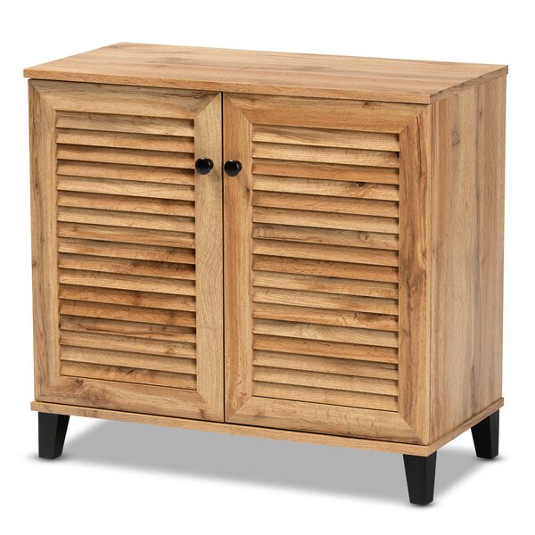 Mobel Light Oak Shoe Cupboard - Wooden Furniture Store