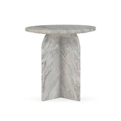 Classic Home Reilly Marble End Table In Multi