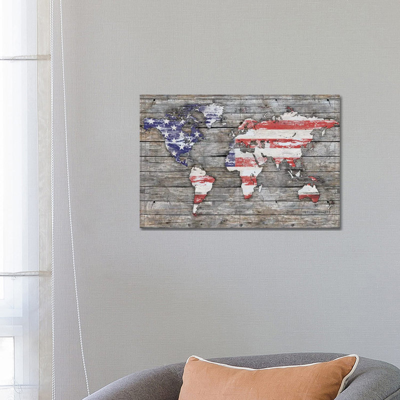 American World by Diego Tirigall - Wrapped Canvas Print, 66.04 cm H x 45.72 cm W x 3.175 cm D