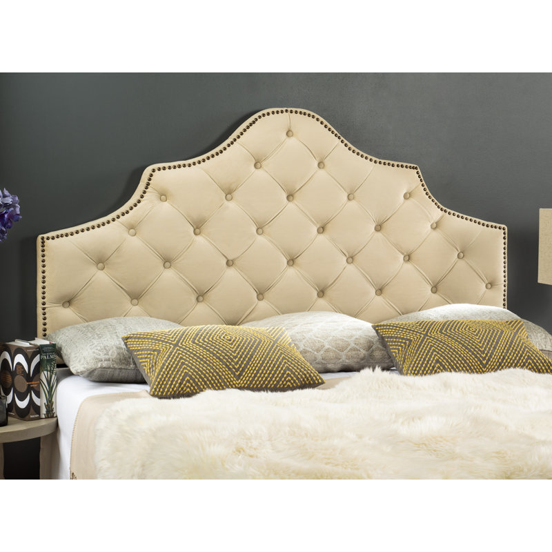 Danile Upholstered Headboard, King, Buckwheat