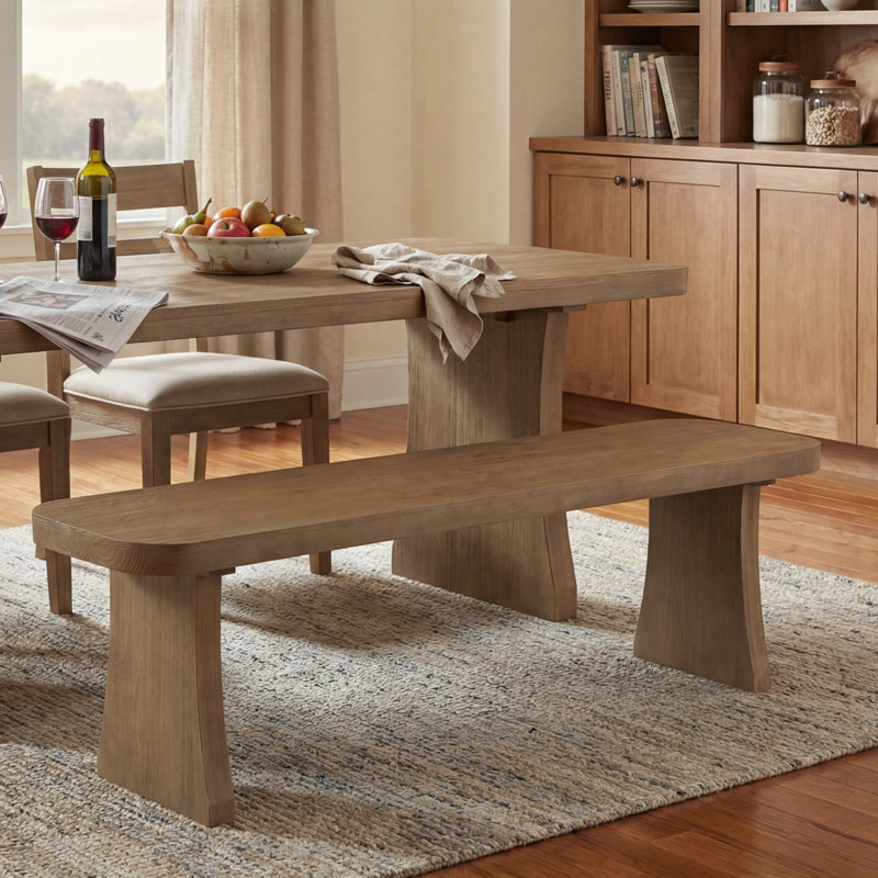Banc en bois avec pieds robustes