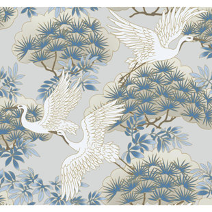 Rouleau de papier peint L 27 pi x l 27 po Sprig and Heron