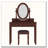 Vintage Vanity Desk Set with Adjustable Mirror and 5 Drawers