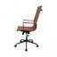 Chaise de bureau ergonomique, revêtement en PVC noir, 22,0 po x 34,6 po x 24,8 po | Coussin en mousse 50 Density, 1,0 cm de hauteur | Pieds en métal robustes, conception élégante et confortable pour la maison ou le bureau-1905946448