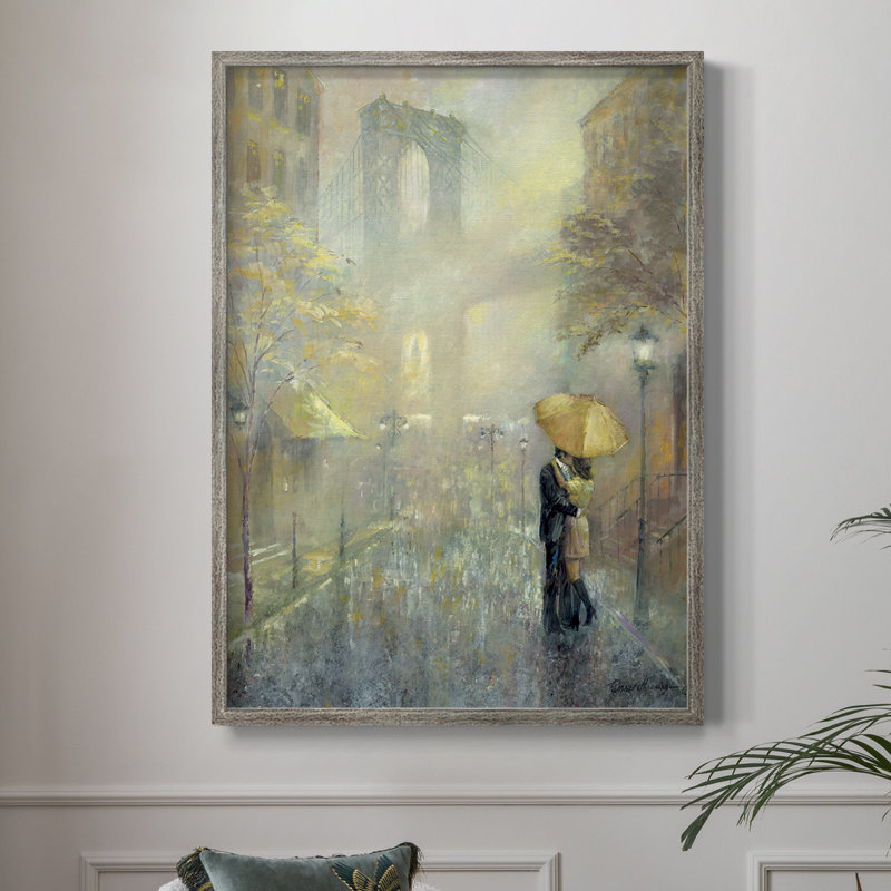 City Romance II Framed Print - Solid Wood, 15" H x 12" W