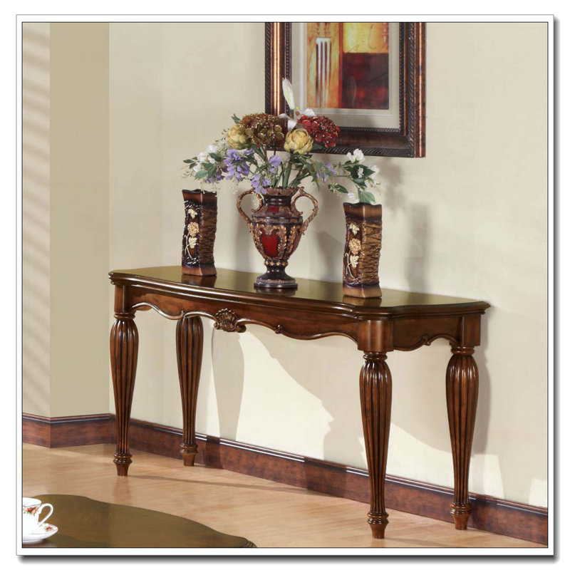 Cherry Sofa Table with Turned Fluted Legs