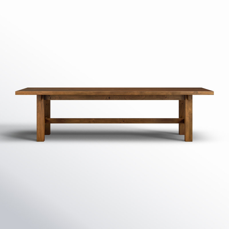 Octavia Rectangular Solid Wood Dining Table, 42" W x 109" L