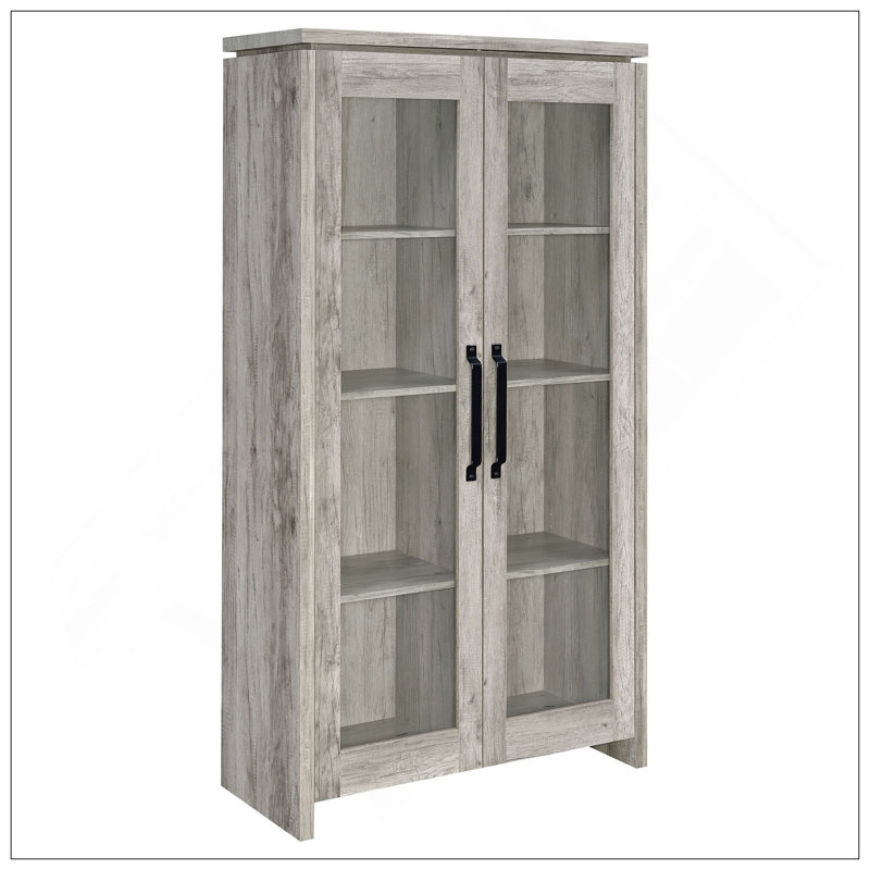 Armoire haute en bois d'ingénierie Myerson Grey Driftwood