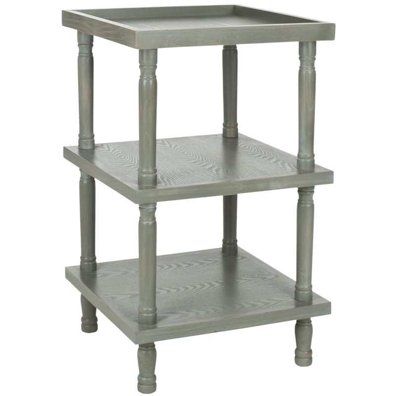 Table de bout avec rangement Sadie, Gris cendré