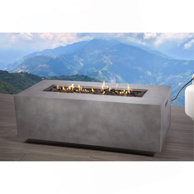 Concrete Propane/Natural Gas Fire Pit Table