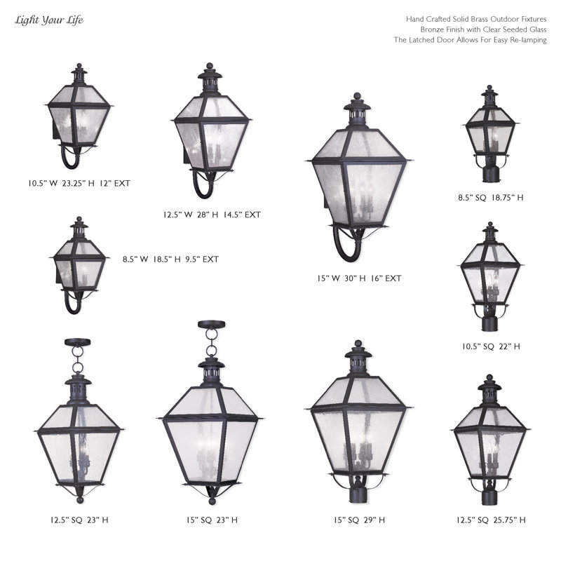 Lanterne murale d'extérieur 4 lumières Kahlyn
