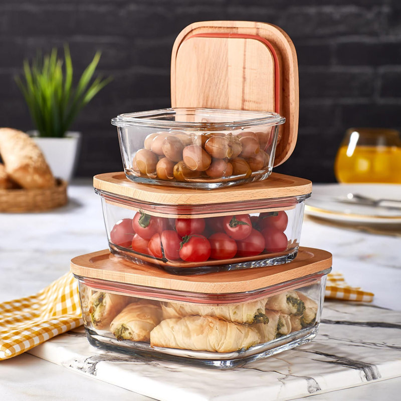 Ensemble de 3 boîtes en verre