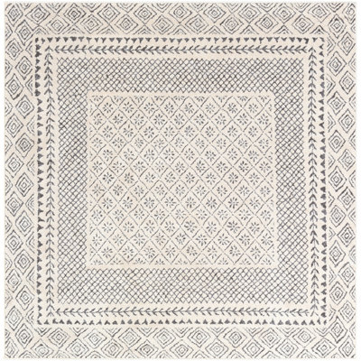 Tapis beige clair / gris anthracite Calvo