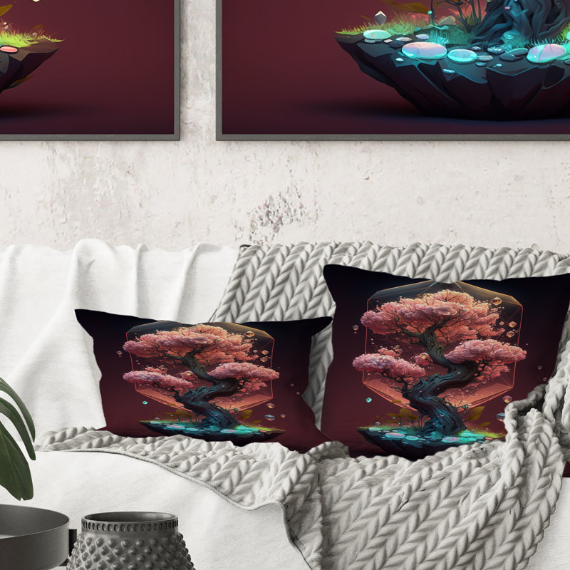 Coussin Hexagon Bonsai Tree II
