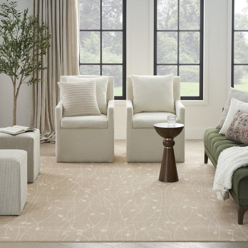 Tapis beige Archilla, Rectangulaire 7 pi x 10 pi
