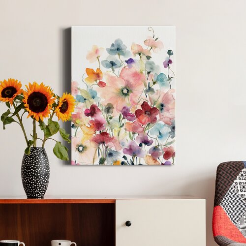 Etta Avenue™ Poppies And Sweetpeas Framed On Canvas Print & Reviews ...