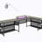 Natoria L-Shaped Metal Base Credenza Desk-969487906