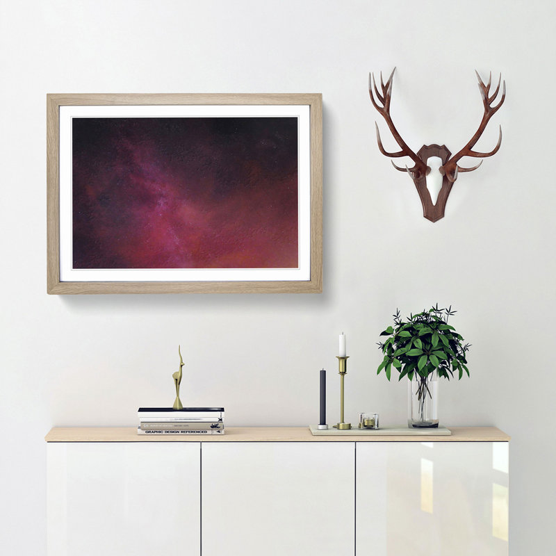 Universe Vol.43 in Abstract - Picture Frame Graphic Art Print, 36cm H x 48cm W x 2cm D, Oak Framed