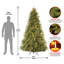 Tiffany Fir 7.5' Green Artificial Christmas Tree with 750 Pre-Lit Clear Lights with Stand-1489912255