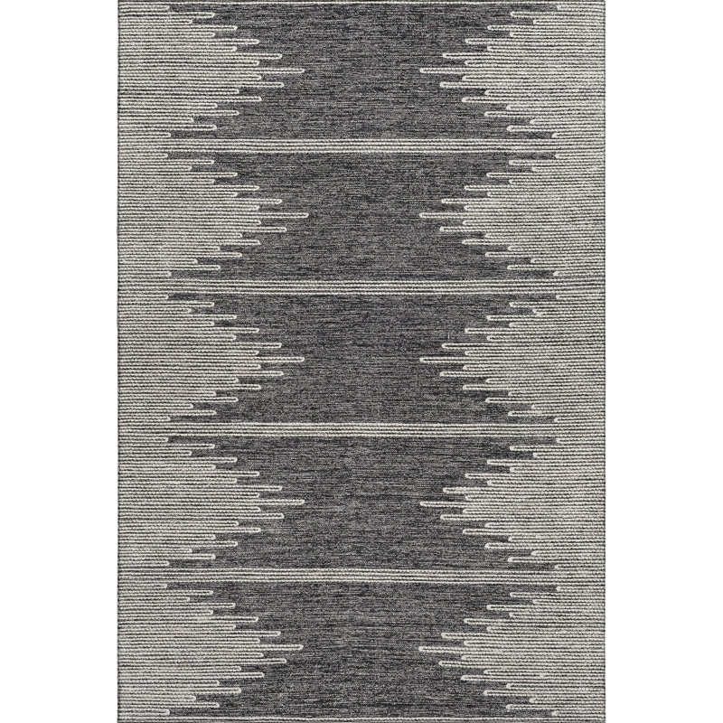 Premium Machine Washable Cerrito Charcoal Rug, Rectangle 9' x 12'