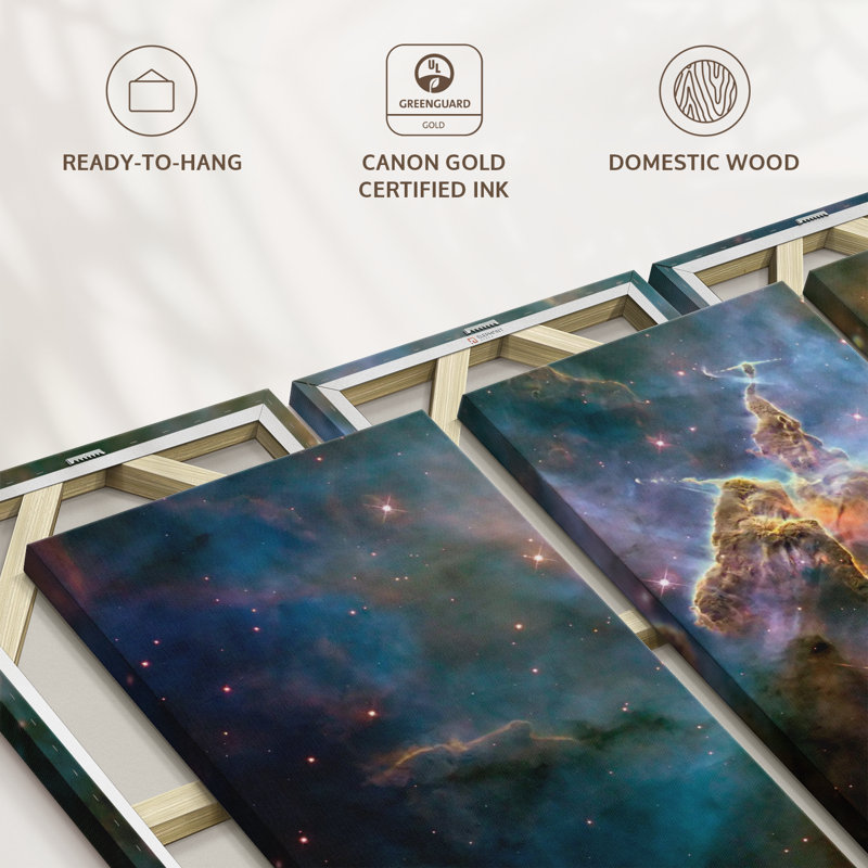 Carina Nebula Mystic Mountain, reproduction sur toile, H 48 po x l 74 po
