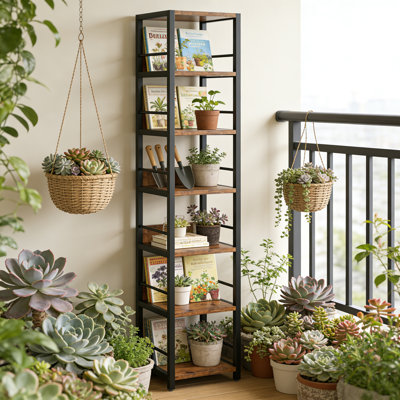 Nordic-Style Metal-Framed Bookshelf, Multi-Tiered Eco-Friendly Board Storage Rack For Home Use Floor-Standing Storage Unit For Living Rooms And Studies