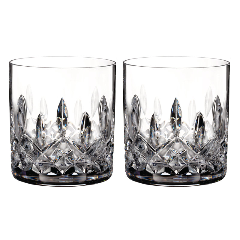 Crystal Clear 7 oz Straight Sided Whiskey Tumblers, Set of 2