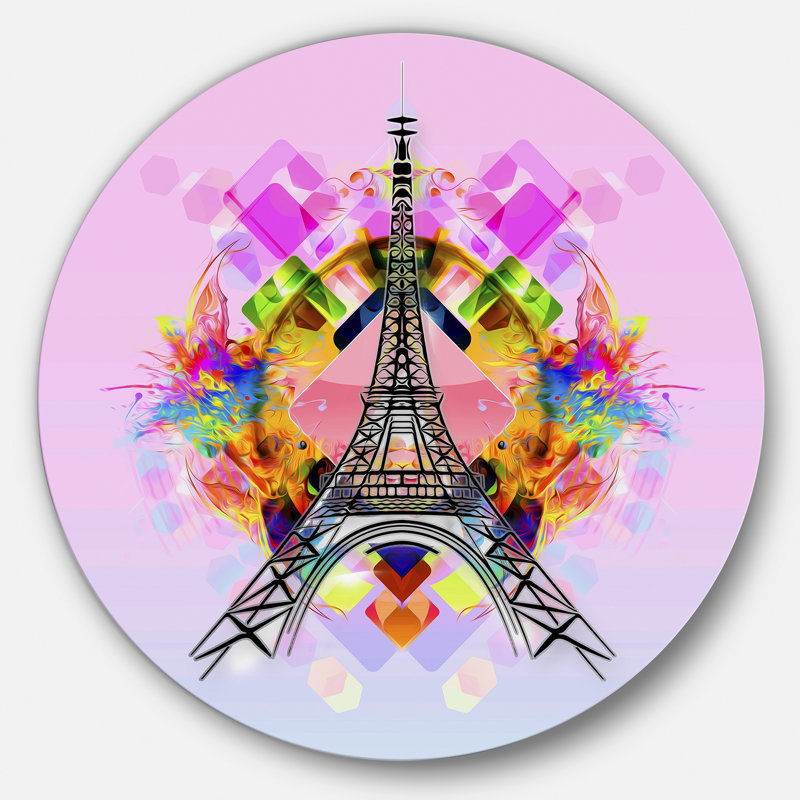 « brillante eiffel tour art », impression sur toile, H 11 po x l 11 po x P 1 po, Métal