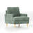 Upholstered Armchair with Square Arms-111700366