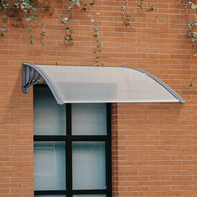 Polycarbonate Window Awning, Patio Canopy, Silver