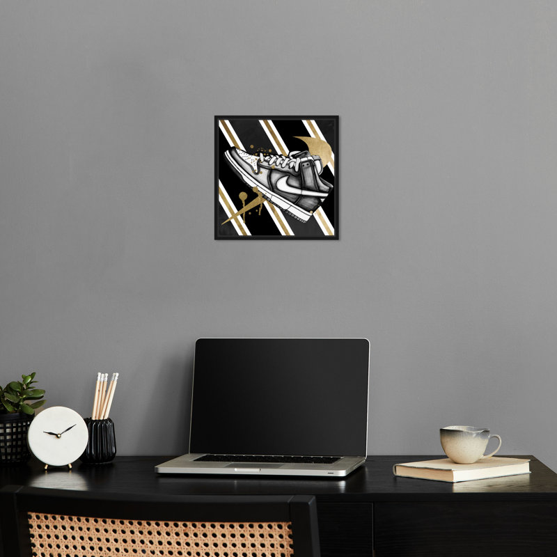 «Sporty Style II Modern Sneaker Art Prints Art» par Notoriart, Cadre noir, H 13 po x l 13 po