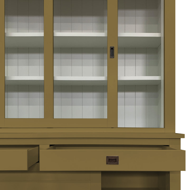 Antione Display Cabinet, Green/Brown 