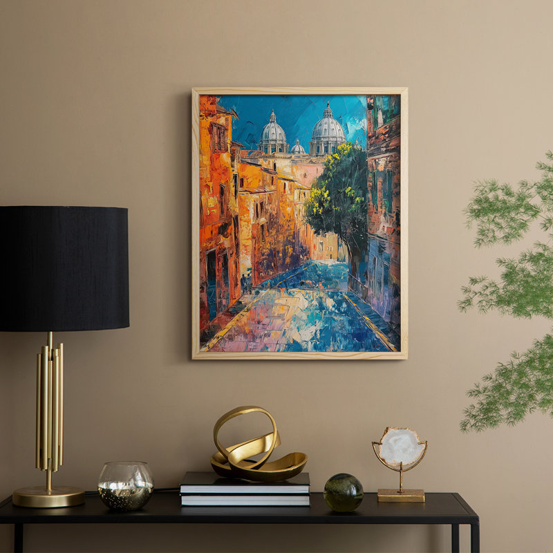 LANDSCAPES Series CDVII, reproduction encadrée - bois massif, H 11 po x l 9 po, Naturel