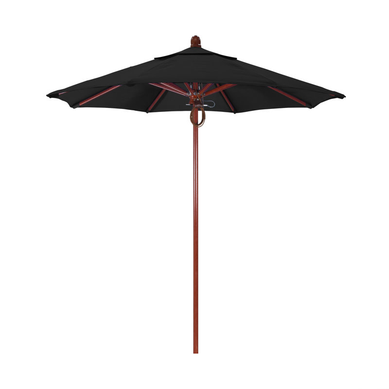 SunbrUmbrella marché de 7,5 pi Meridien Series, Rouge, Toile Sunbrella® noir