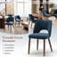 Chaise d'appoint rembourrée en velours avec pieds en bois Modern-1763711142