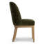 Chaises de salle à manger à dossier haut, revêtues de chenille, avec pieds en bois massif, hauteur d'assise de 45,7 cm (18 pouces).-857455839