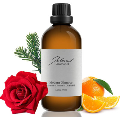 Modern Glamour Huile essentielle d'inspiration aromathérapie pure à la rose et au bois de cèdre, parfums de luxe et hôtel pour diffuseurs d'huiles essentielles - 100 ml