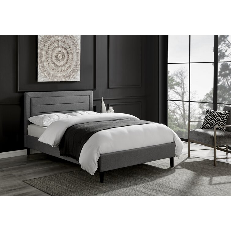 Hykkon Ashleigh Upholstered Bed Frame & Reviews | Wayfair.co.uk