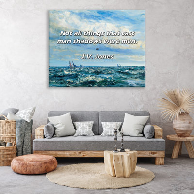 Artsy Quote "Not all things that cast man shadows were men." By J.V. Jones Gallery Wrapped Canvas