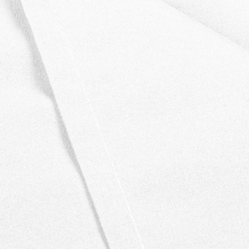 Drap plat seulement, drap de dessus en microfibre brossée 1800 - NTBAY, Blanc, Drap plat pour lit simple TG